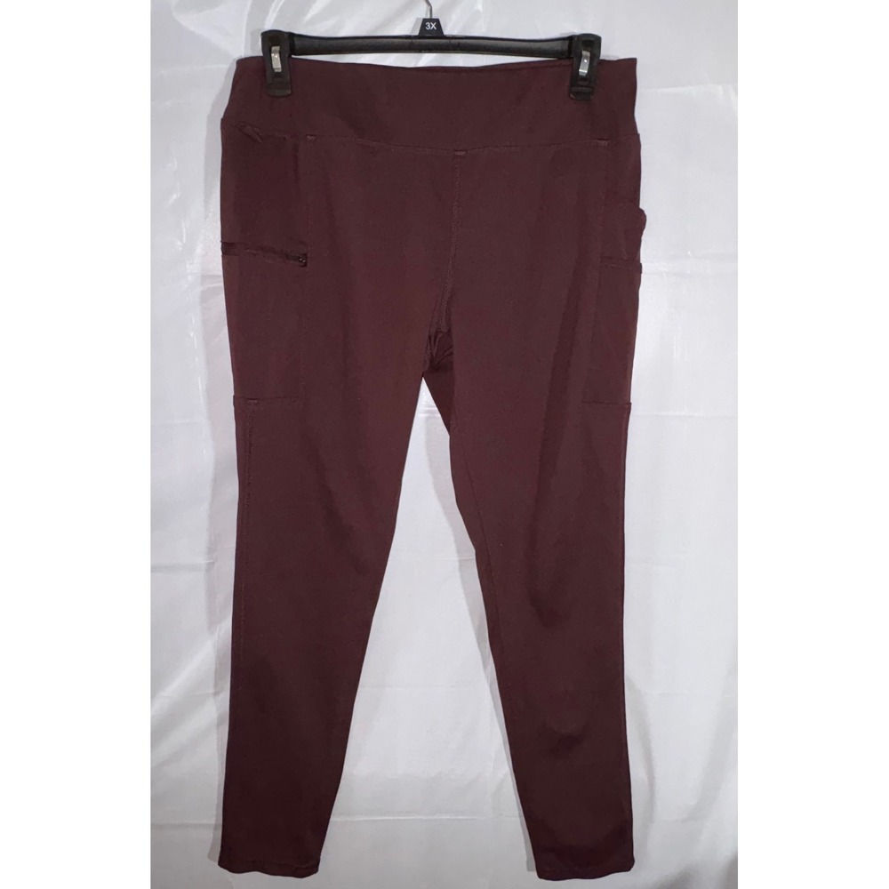 Carhartt Force Fitted Utility Leggings Large Burgundy Wine Work Pants Womens